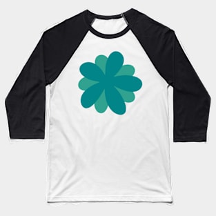 Cute Daisy Flower - verdigris green Baseball T-Shirt